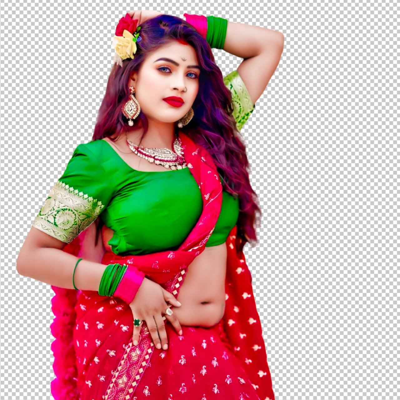 Indian desi girl with saree png images | indian girl png photo editing | rani actress photos