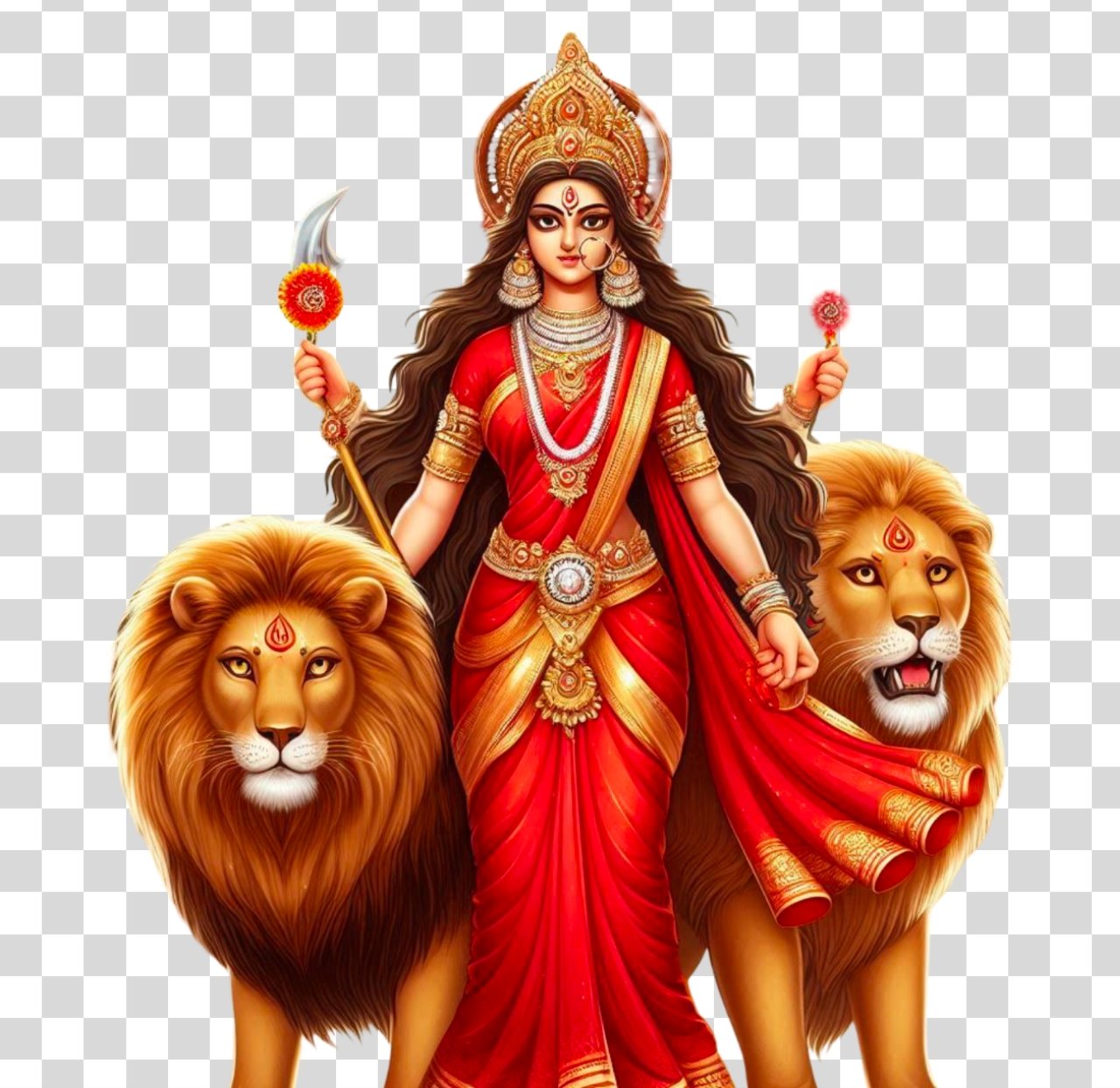 Hindu Goddess Durga maa PNG images| Durga Maa HD PNG transparent images