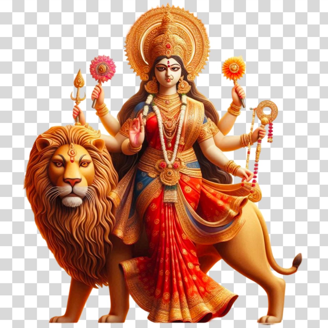 AI generated Durga Maa PNG image download 