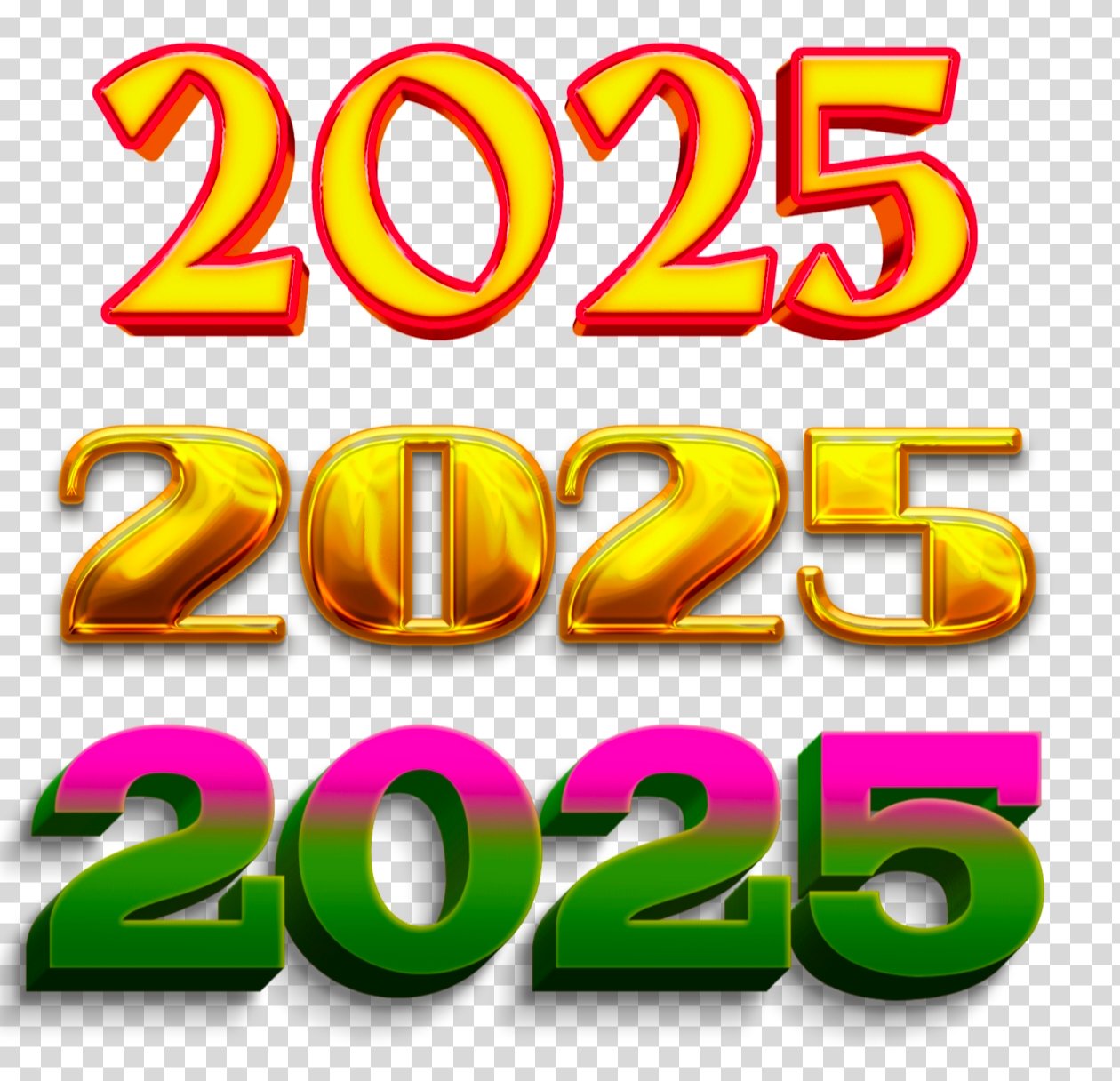 2025 text Number PNG transparent image download