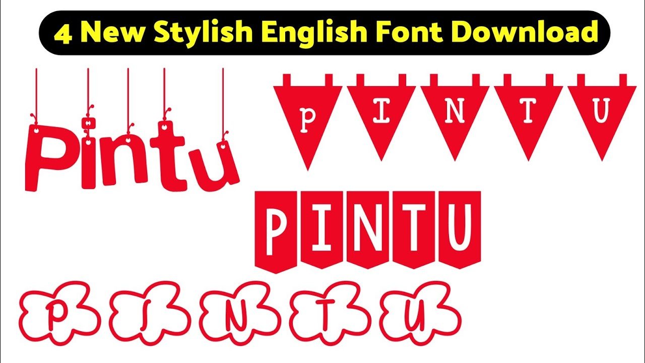 4 New English font download