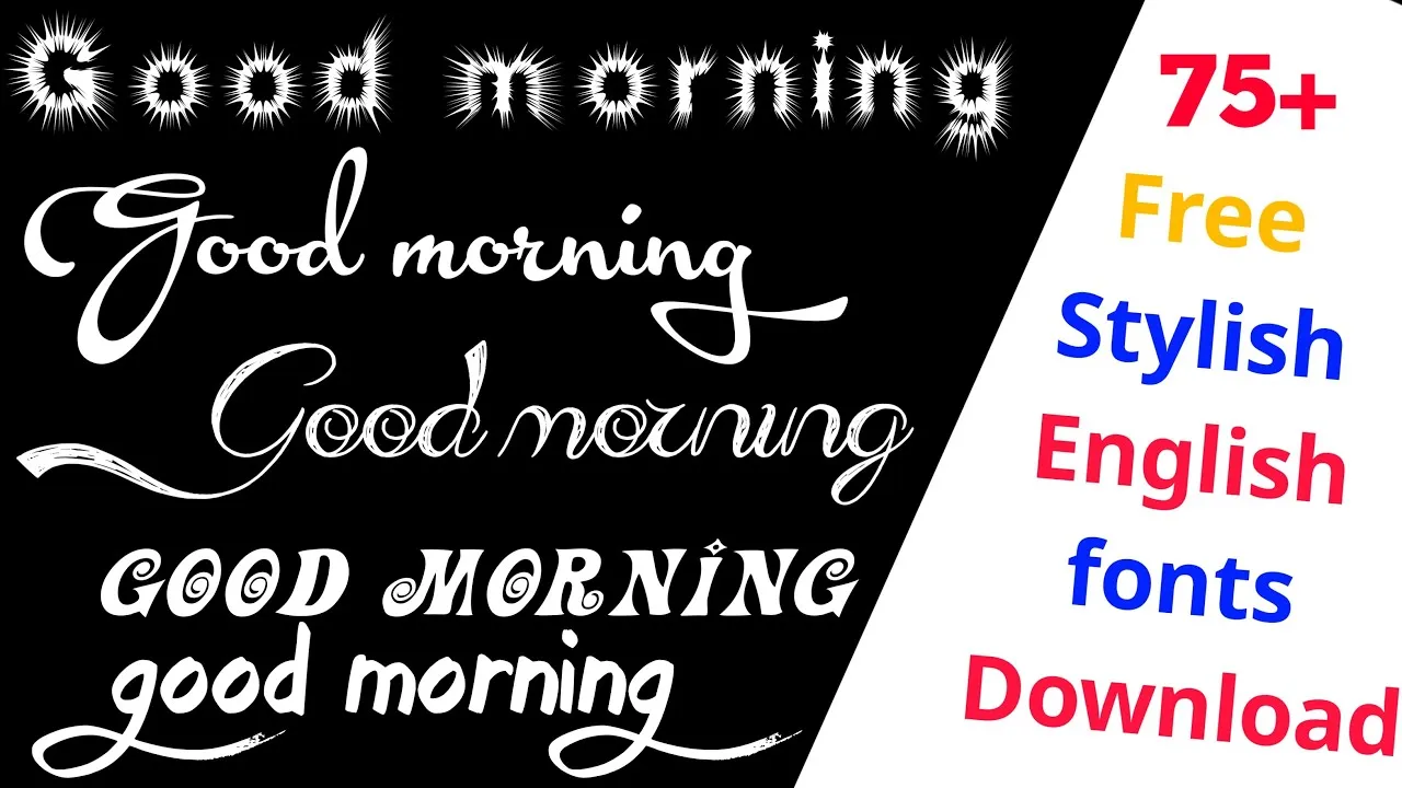 75+ Stylish English Fonts zip file Free download