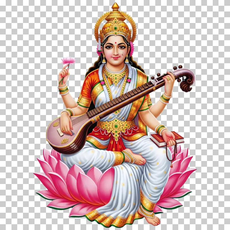 Goddess Saraswati, the Hindu Goddess of Knowledge and Arts