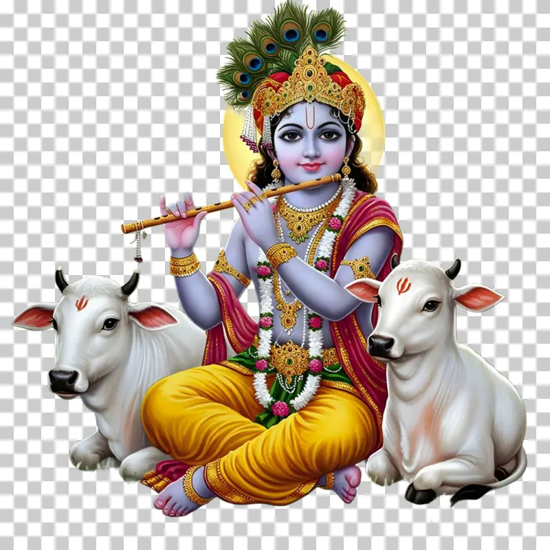 Lord Krishna PNG Image Download HD | Shree Krishna Flute Transparent PNG