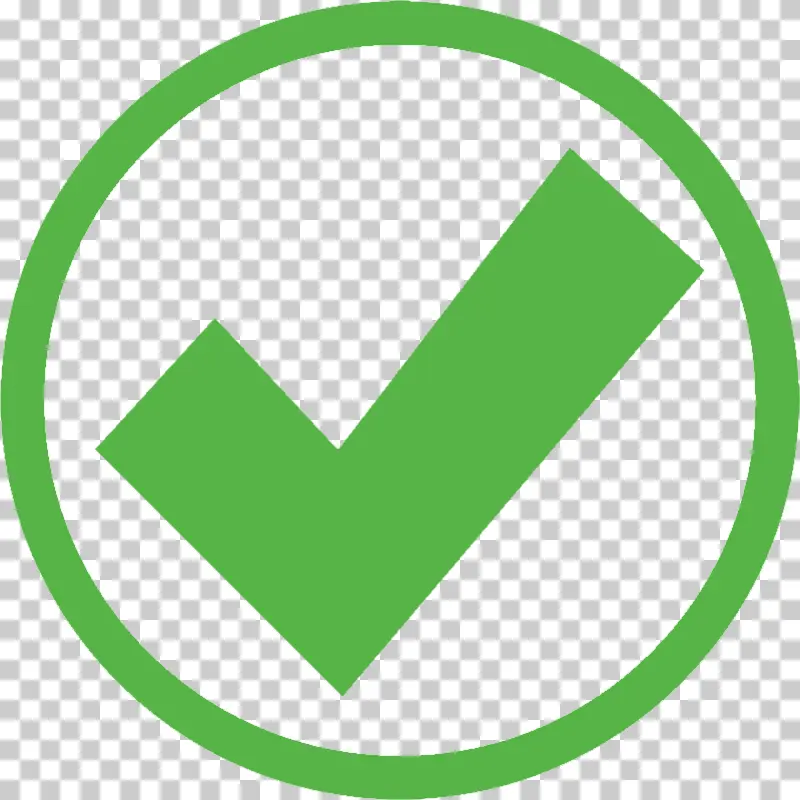 Green Check Mark Circle Icon PNG - Tick Symbol Transparent Background