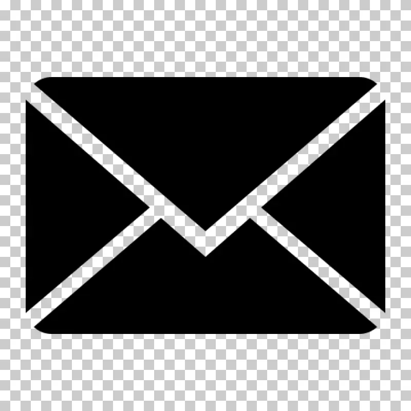 Black Envelope Email Icon PNG - Mail Symbol Transparent Background