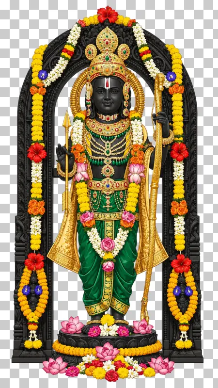 Ram Lalla Divine Idol – Ayodhya Ram Mandir Deity PNG